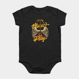 Let The Rock Music Play Baby Bodysuit